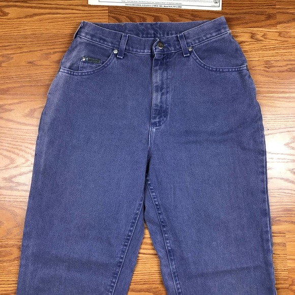 Vintage Lee Riveted High Waisted 90s Mom Jeans Periwinkle Blue - Picture 5 of 6